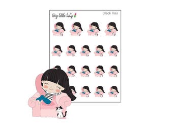 Planner Stickers Planner Girl Lazy Day