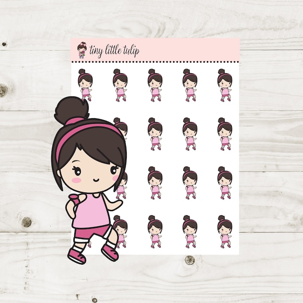 Planner Stickers Planner Girl Walking Running