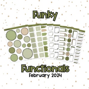 Funky Functionals Bundle-February 2024-Planner Stickers-Functional Stickers image 1