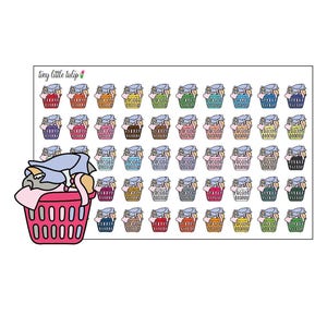 Planner Stickers Laundry Baskets