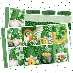 Planner Stickers Standard Vertical Weekly Kit &quot;Lucky Charm&quot;