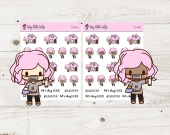 Trixie Stay Home-T044-Planner Stickers-Planner Girl-Functional Stickers-Deco Stickers