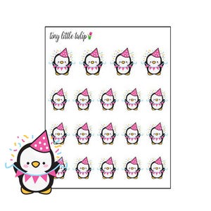 Planner Stickers Penguin Celebrate
