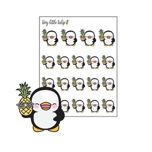 Planner Stickers Penguin w/ Pineapple