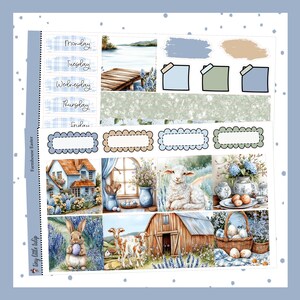 Farmhouse Easter-B6 Weekly Kit-Planner Stickers