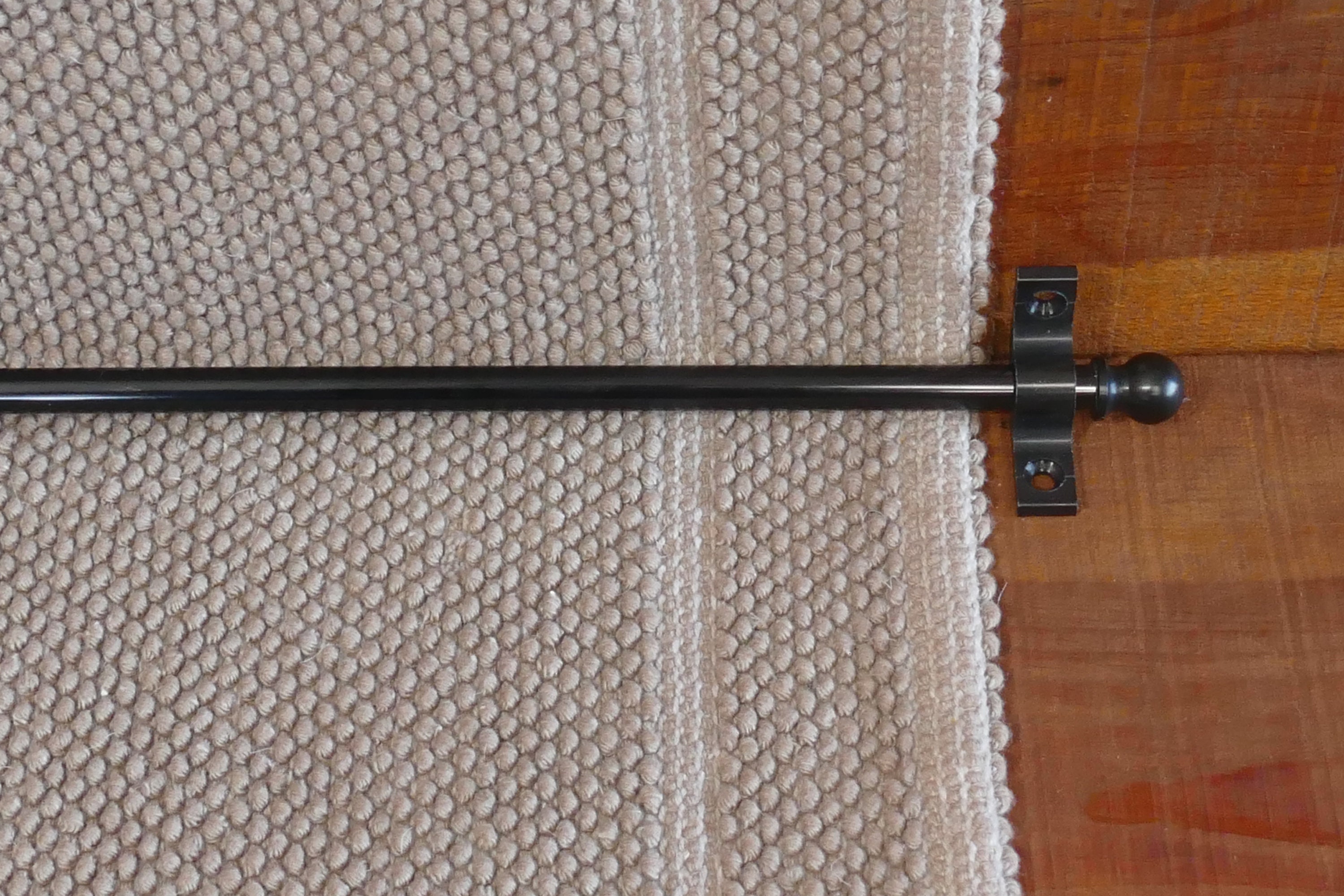 thumbnail image 2 of Black Stair Rods & Hardware Set - 3/8" Aluminum Runner Rods For Stairway Carpet/Rug Holders 2 of 5