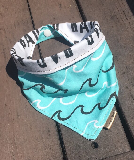 Dog bandana dog beach bandana blue dog bandana waves dog Etsy
