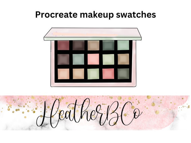 Procreate SWATCHES Makeup Eyeshadow Palette Make up Palette Etsy