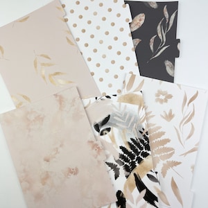 DIVIDER SET Pink Gold Black LEAF for Ring Planners A5, A5 Wide, Pocket, Personal, B6, A6