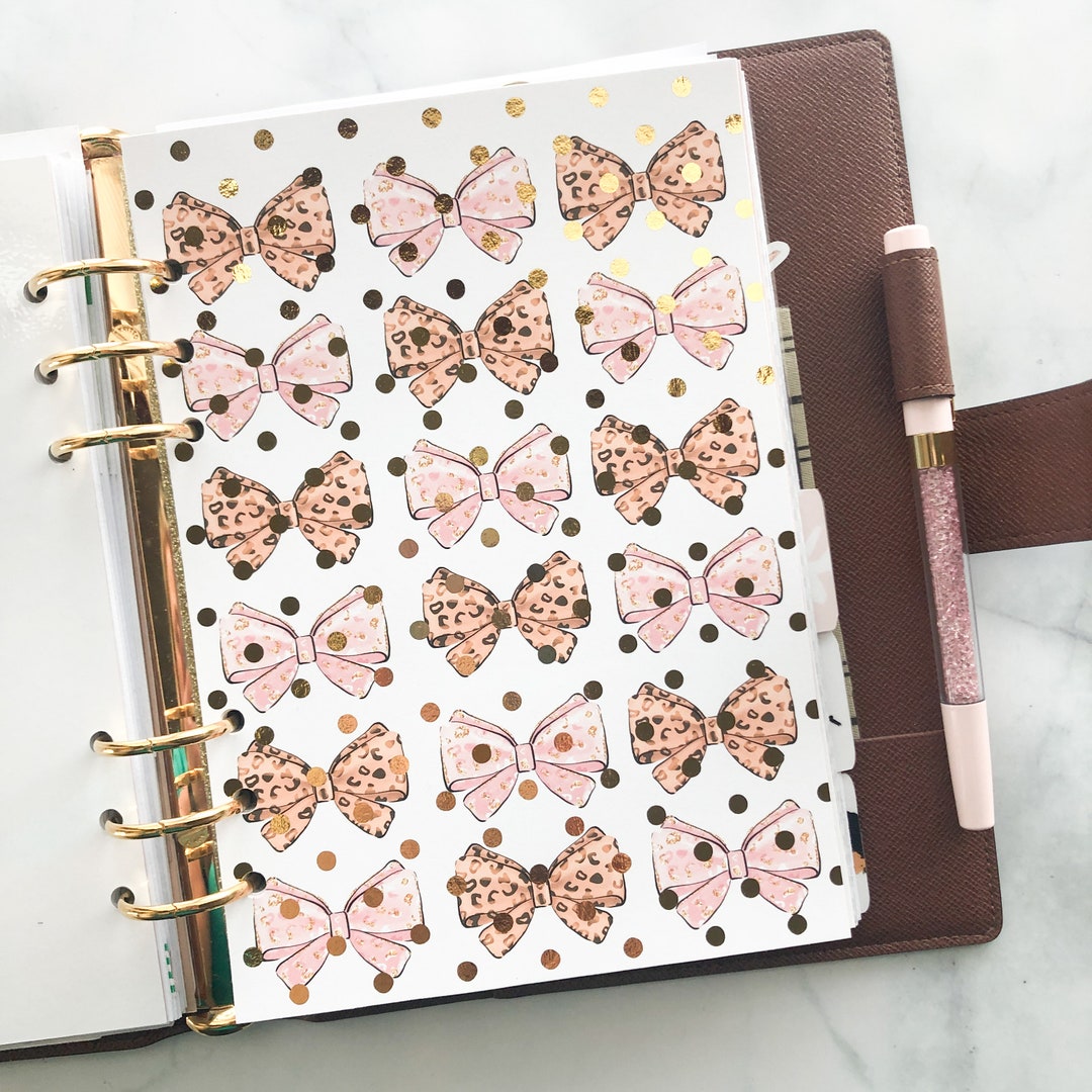 Foiled Leopard Bow Dashboard: Ring Planner Insert - Etsy