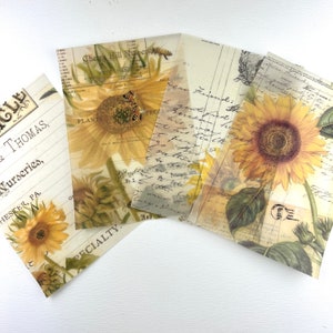 FLORAL VELLUM DASHBOARD Set Sunflower Journal for Ring Planners , A6, B6, Personal, Personal Wide A5 A5 wide