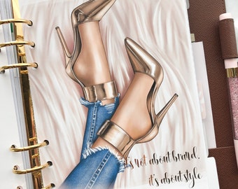 Foiled Fashion Girl Heels Dashboard for Ring Planners