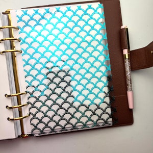 FOILED Mermaid ACETATE DASHBOARD for Ring Planners , A6, B6, Personal, Personal Wide, Pocket, A5