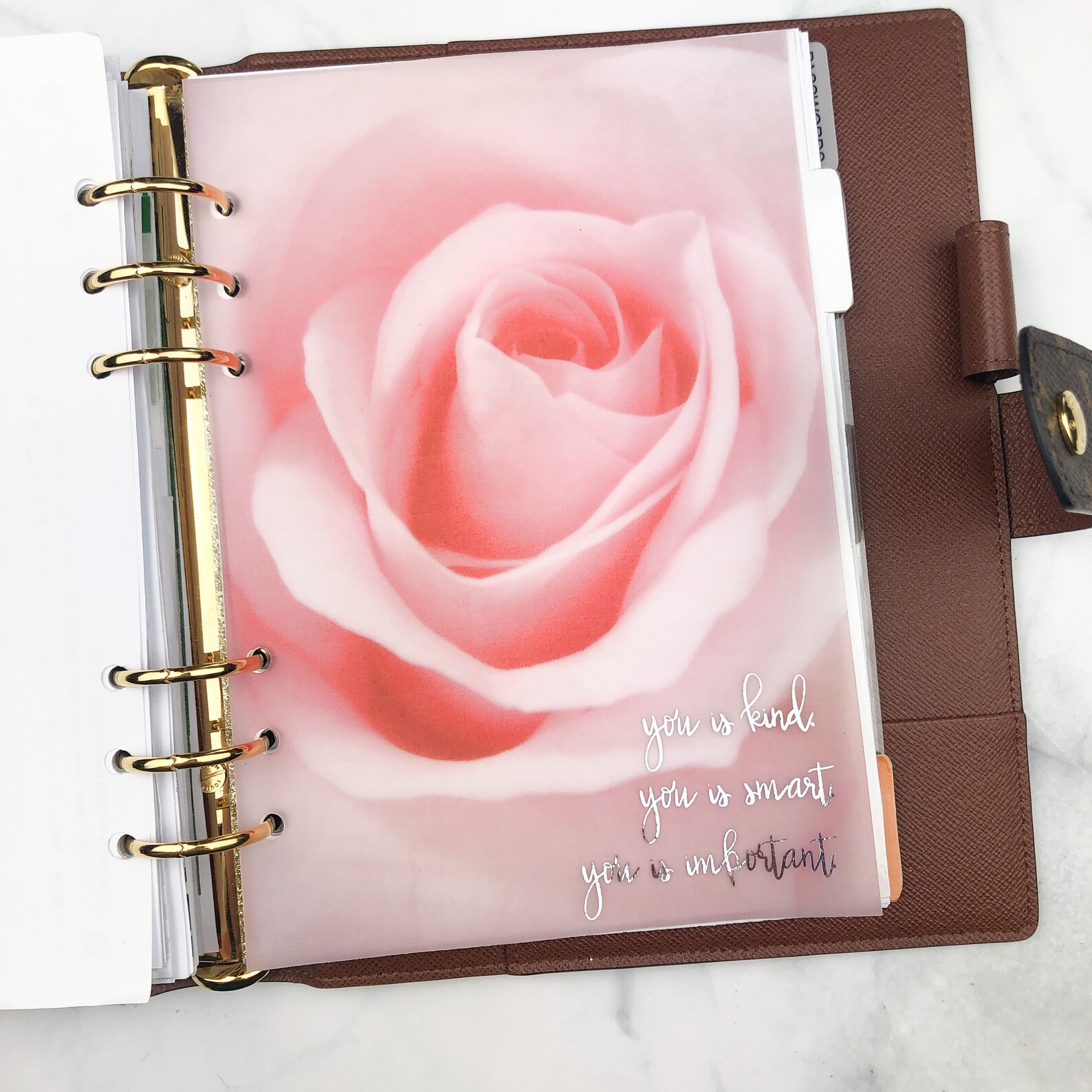 FOILED VELLUM DASHBOARD for Ring Planners A6 B6 Personal Etsy