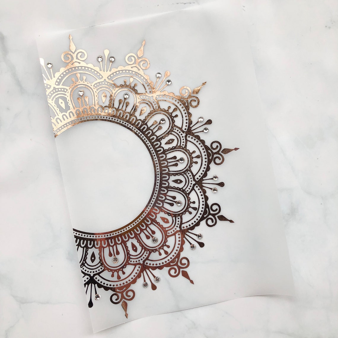 COUTURE CRYSTAL VELLUM Foiled Mandala for Ring Planners A5 Etsy