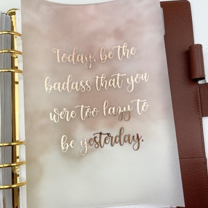 Foiled Vellum Dashboard: Ring Planner Accessory