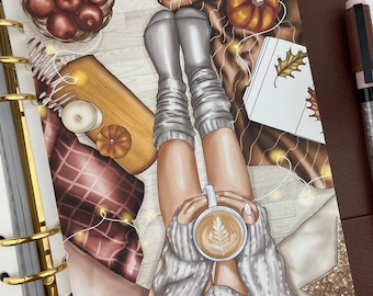 Fashion Girl Planner Dashboard: Autumn Cozy Theme