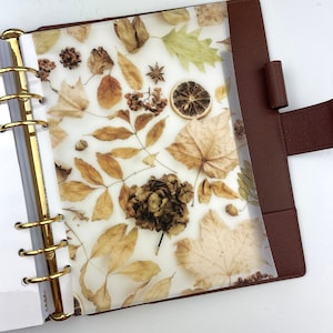 VELLUM LEAVES Dashboard  for Ring Planners , A6, B6, Personal, Personal Wide A5 A5 wide