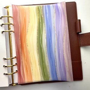 VELLUM DASHBOARD RAINBOW  for Ring Planners , A6, B6, Personal, Personal Wide A5 A5 wide