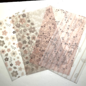 Floral Vellum Planner Dashboard Set: Pink Brown Neutral