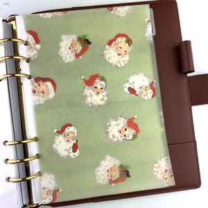 VELLUM Dashboard SANTA CHRISTMAS   for Ring Planners , A6, B6, Personal, Personal Wide A5 A5 wide
