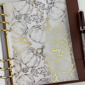 FOILED Floral VELLUM DASHBOARD for Ring Planners , A6, B6, Personal, Personal Wide, A5 Wide A5 A5 wide
