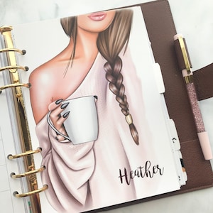 FOILED DASHBOARD Fashion Coffee  for Ring Planners , A6, B6, Personal, Personal Wide, A5, A5 Wide