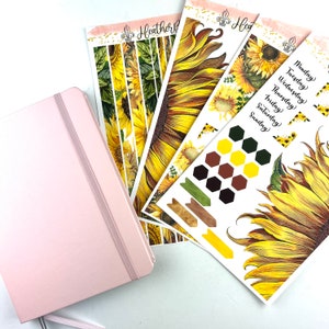 STICKERS Extra Large SUNFLOWER Deco for planners, journal, bullet journal, travelers notebooks, ring binder