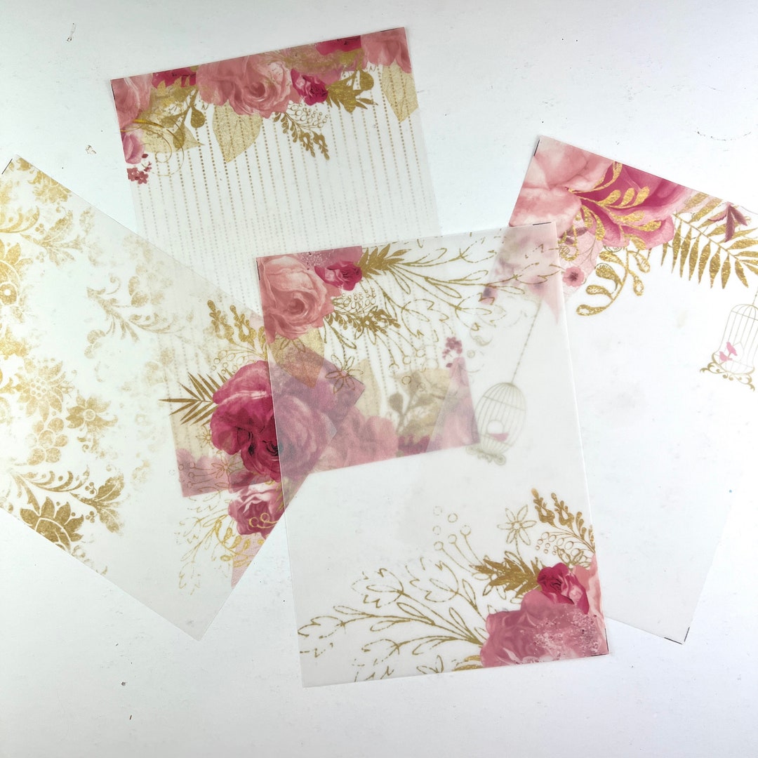 Floral Rose Vellum Dashboard Set: Ring Planner Inserts - Etsy