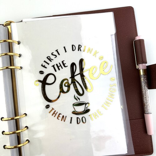 FOILED COFFEE Acetate DASHBOARD for Ring Planners A6 B6 - Etsy