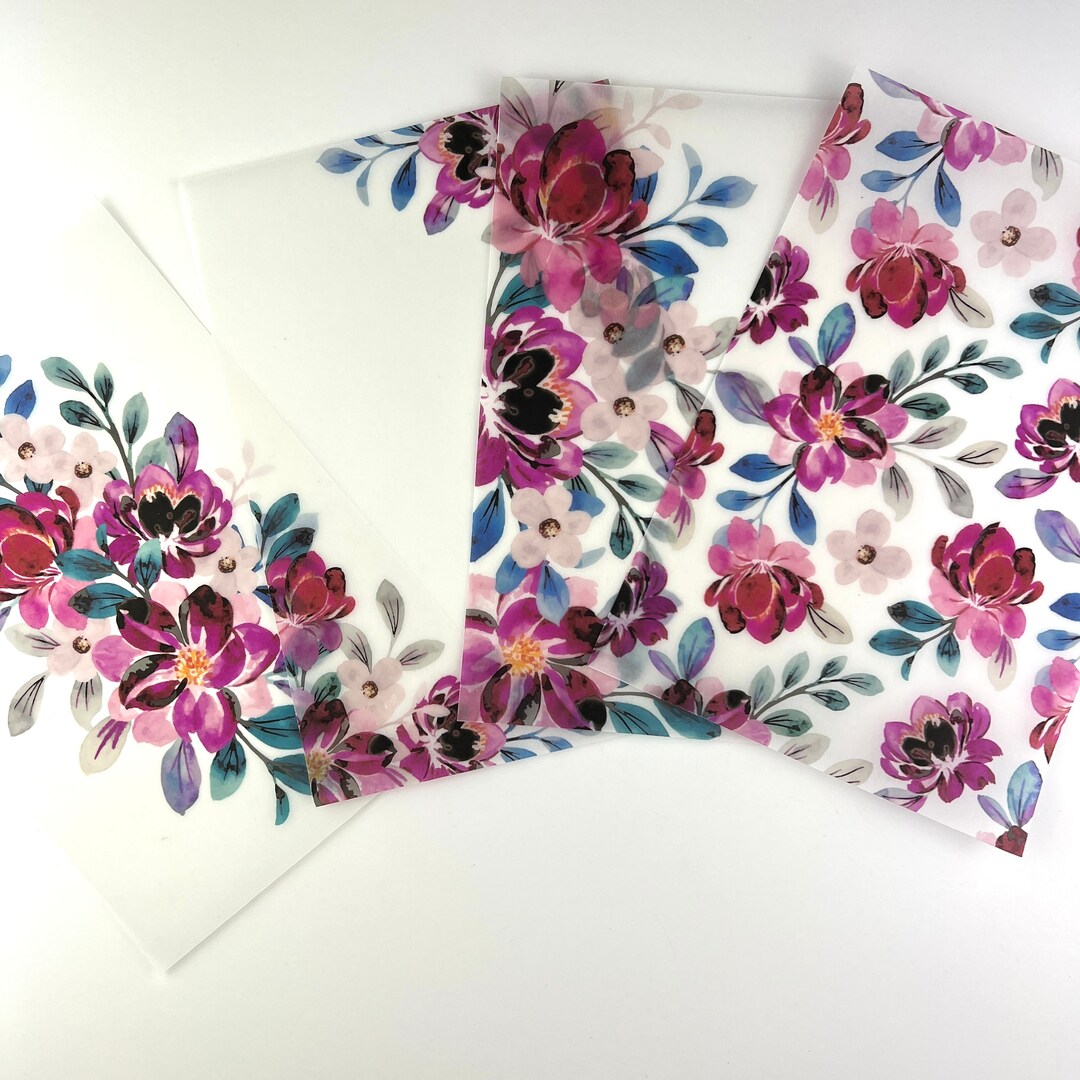 VELLUM FLORAL Set for Ring Planners A6 B6 Personal Etsy