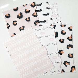 Leopard Eyelash Planner Dividers: A5, A5 Wide, Pocket, Personal, B6, A6