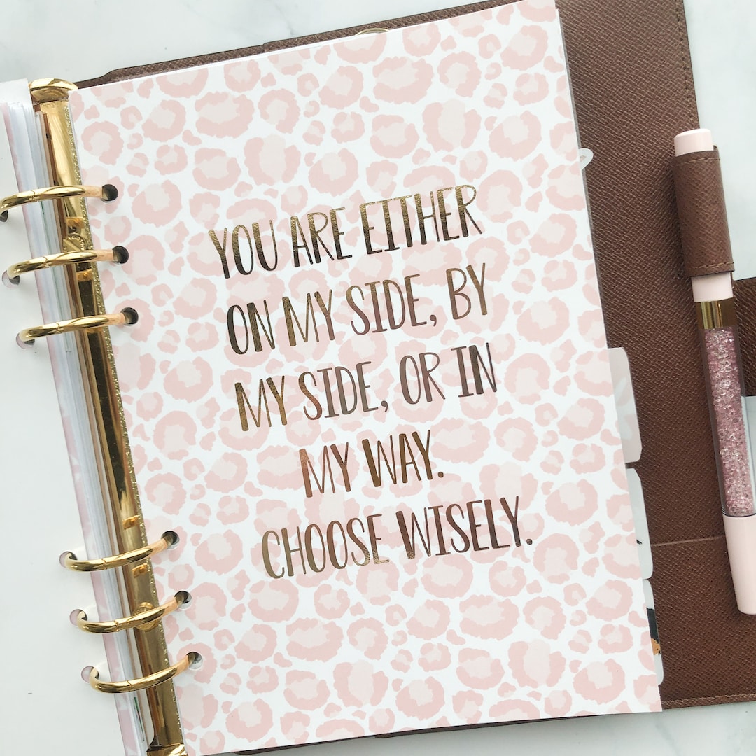 Foiled Planner Dashboard: Summer Leopard Print, Ring Planner Insert - Etsy