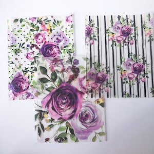 FOLIERTES VELLUM DASHBOARD Lila FloralES SET für Ringplaner, A6, B6, Personal, Personal Wide, Travelers Notebooks A5 A5 wide