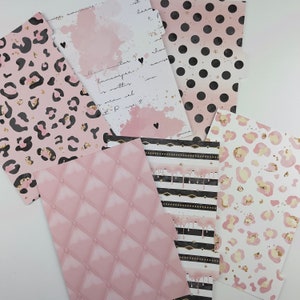 DIVIDER SET PINK Black Leopard Cheetah for Ring Planners A5, A5 Wide, Pocket, Personal, B6, A6