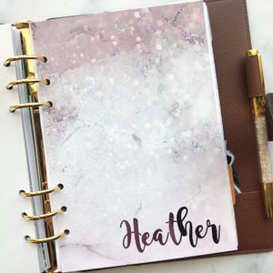 FOILED DASHBOARD Marble Glitter  for Ring Planners , A6, B6, Personal, Personal Wide, A5, A5 Wide