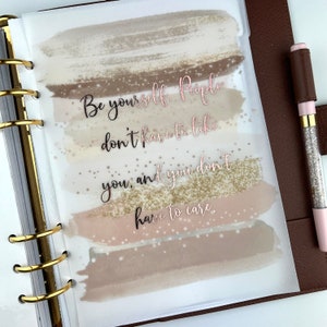 Foiled Vellum Dashboard: Neutral Ring Planner, A6, B6, A5