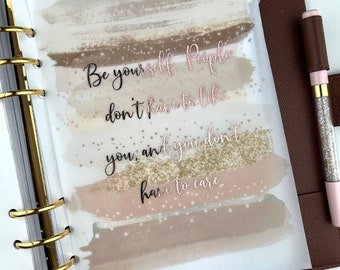 Foiled Vellum Dashboard: Neutral Ring Planner, A6, B6, A5