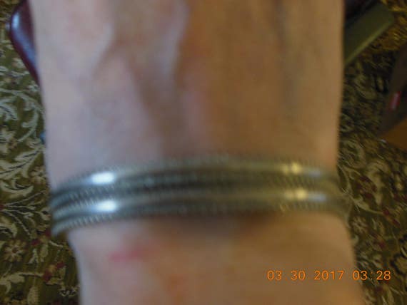 2 bangle solid silver bracelets - image 4