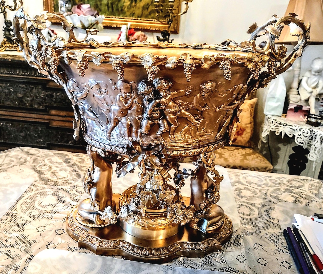 Gilded Bronze Rococo Louis XIV Style Table Centerpiece - Etsy