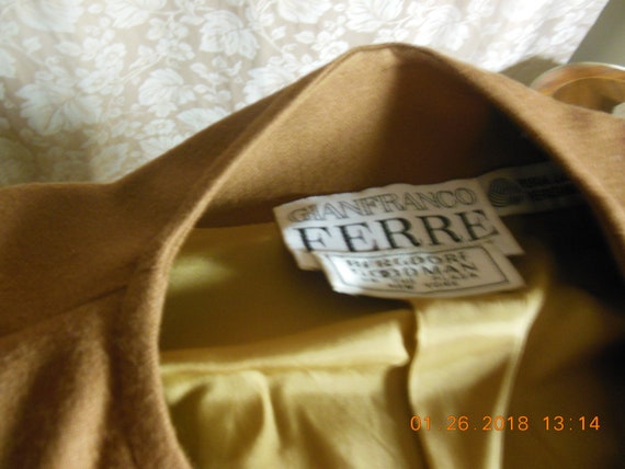 GianFranco Ferre long beige jacket size 10-12 - image 7