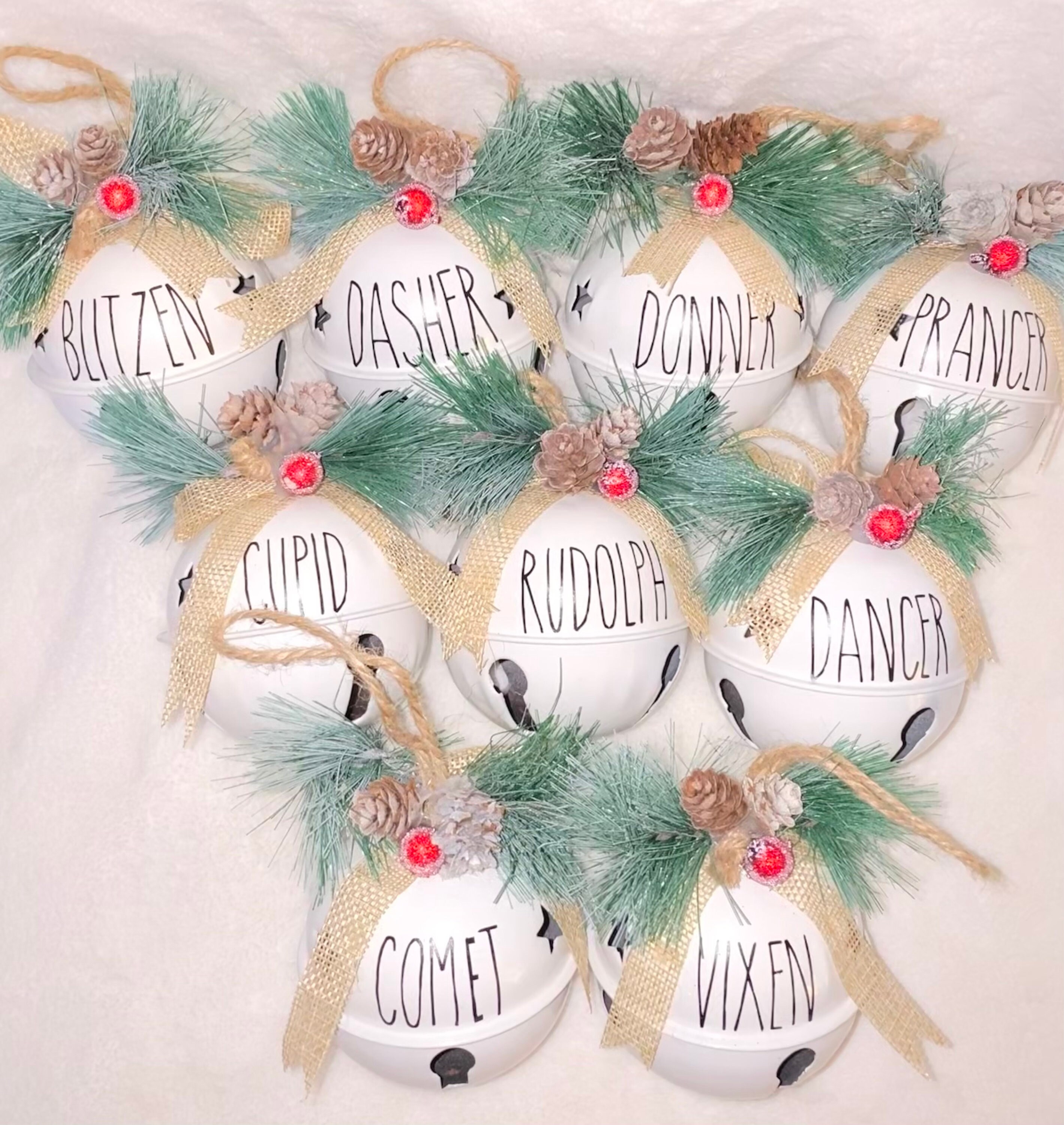 Rae Dunn Inspired Christmas Ornaments/farmhouse Ornaments/black and