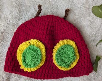 crochet very hungry caterpillar hat