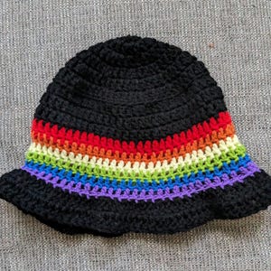 rainbow bucket hat