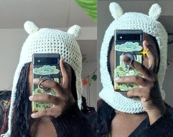 crochet finn from adventure time hat