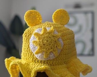 Care Bear crochet bucket hats