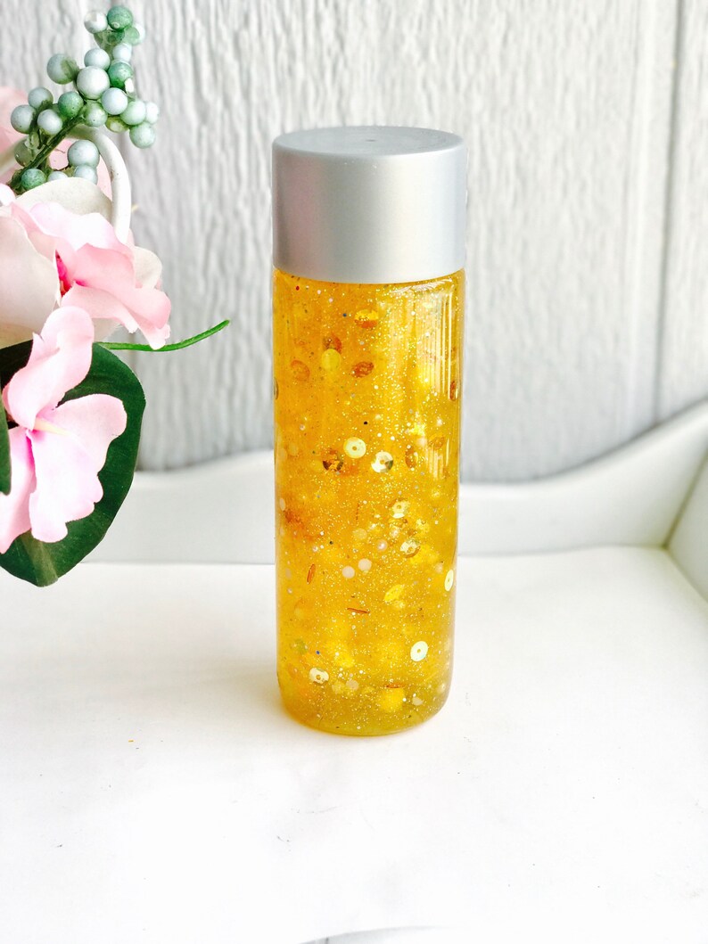 Yellow & Gold Sensory Bottle. | Etsy