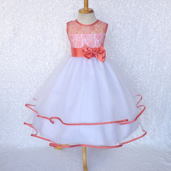 Coral Lace Dress Etsy