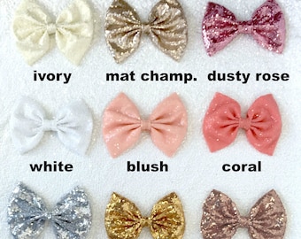 Sequence Hair Bows -  Flower Girl Bridesmaid Wedding Birthday Graduation Baptism Pageant Toddler Junior Infant Newborn Baby glam sequin