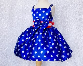 red white blue girls dress